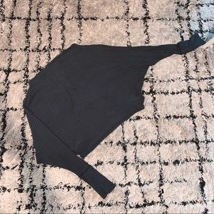 Free People Slouchy Cowl Boat Neck Long Sleeve Top